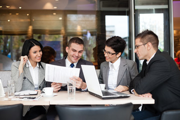 Business team  having a business meeting
