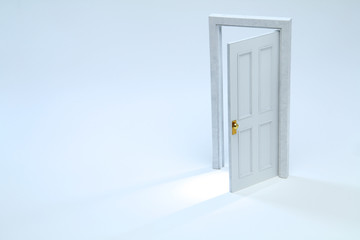 白いミニチュアの扉
