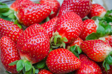 Fresh Strawberries in a market