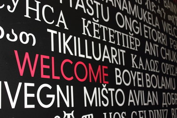Welcome in many different language s from around the world