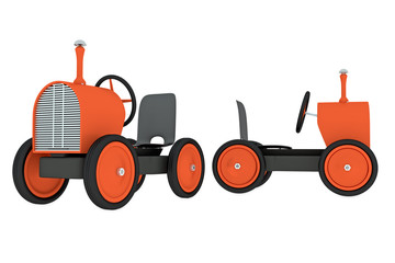 Toy red tractor collection