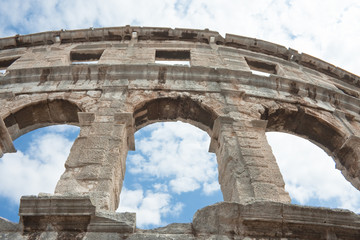 Roman amphitheater in Pula, Croatia