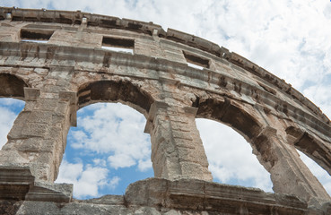 Roman amphitheater in Pula, Croatia