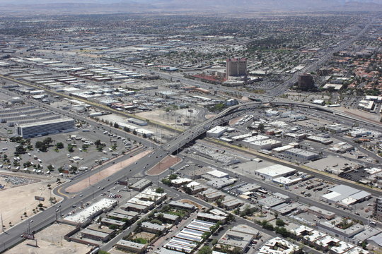 aerial views of Las Vegas, april 2013