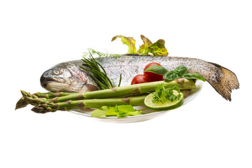 Fresh raw rainbow trout