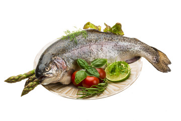 Fresh raw rainbow trout