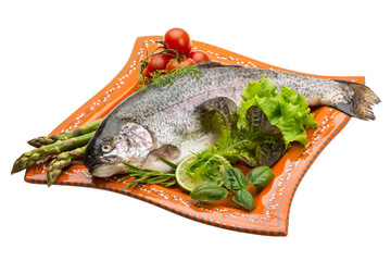 Fresh raw rainbow trout