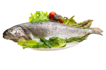Fresh raw rainbow trout