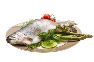Fresh raw rainbow trout