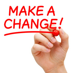 Make a Change Handwritten With Red Marker
