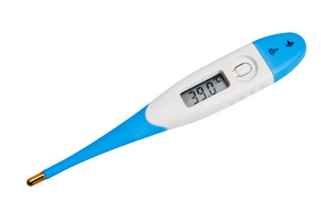 Thermometer on white background