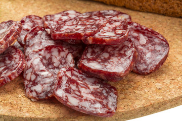 Fresh ripe salami