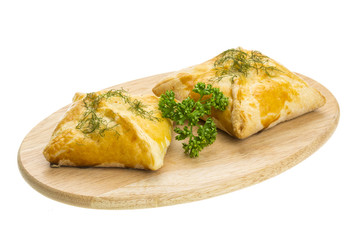 Patty with chicken and parsley