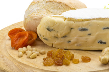 a piece of Brie cheese