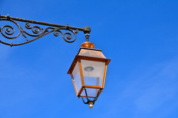Fototapeta na wymiar Street Light in Riquewihr, Alsace, France