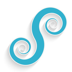 abstract blue spiral