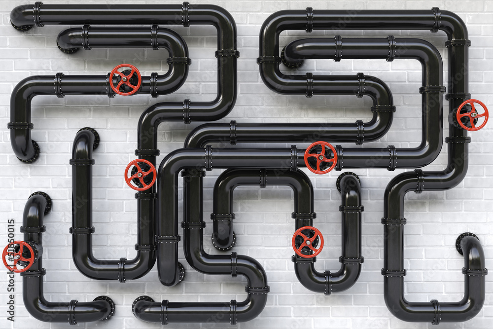 Wall mural pipes