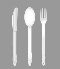 Spoon, knife and fork