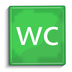 wc green glossy icon