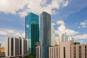 Fototapeta na wymiar City of Miami, Florida z budynków w centrum miasta