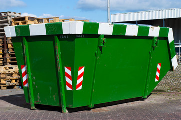 green skip for waste