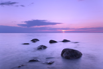 Fototapeta na wymiar Baltic sea, twilight scene