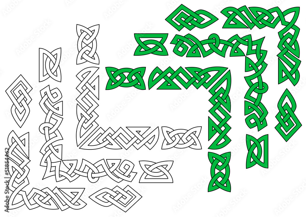 Poster borders and patterns in celtic style