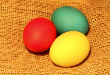 Multicolored Easter eggs