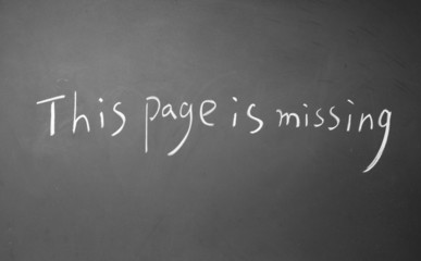 Obraz premium this page is missing symbol