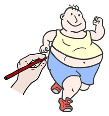 Draw run man