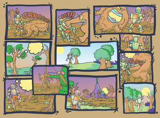 Obraz premium Art comic composition