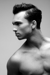 Fototapeta premium Sexy Male Model Posing Without Shirt
