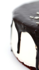 White Cream Icing Cake with chocolate