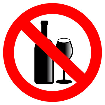 No alcohol vector sign