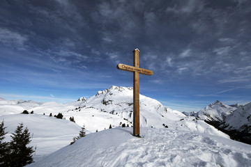 Gipfelkreuz bei Lech am Arlberg