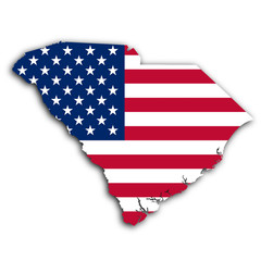 Fototapeta premium Map of South Carolina