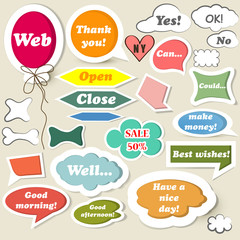 Collection of speech baubles for web design
