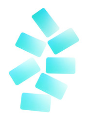 Business cards, isolated on white
