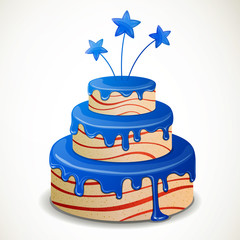 Vector Illustration of an Independence Day Cake
