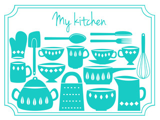 Kitchen utensils label