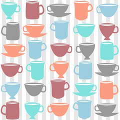 Cups seamless pattern