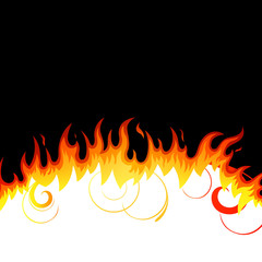 Vector Illustration of a Fire Background