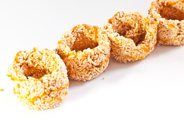 cornflakes with white background