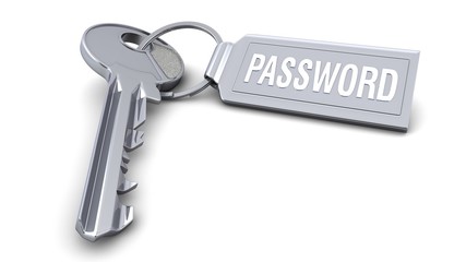 Schlüssel mit Anhänger - Password