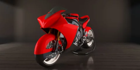 Foto op Plexiglas rode fiets © CenturionStudio.it