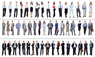 collection of full length portraits of business people - obrazy, fototapety, plakaty