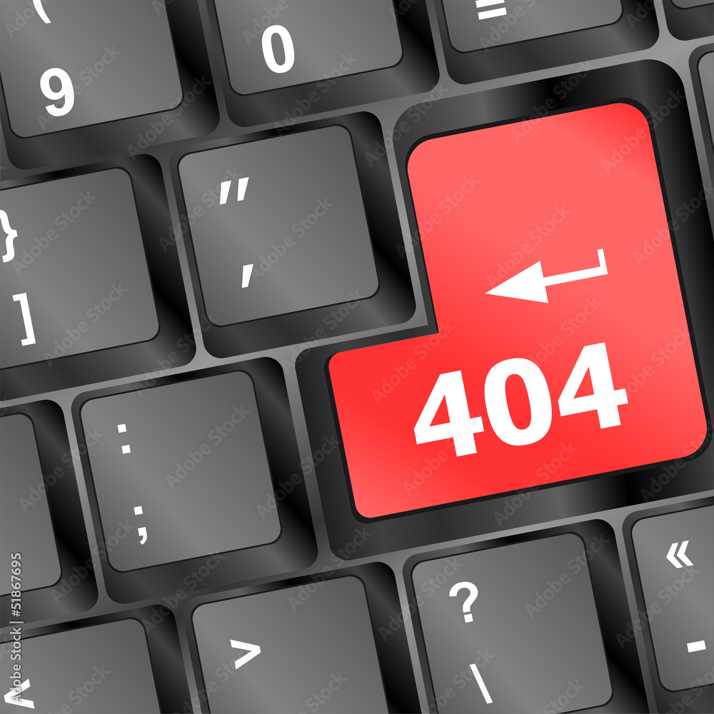 Poster red warning alert button on the keyboard key
