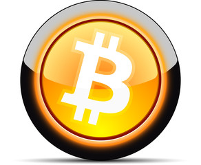 Obraz premium BitCoin button