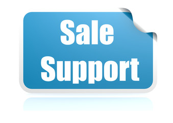 Sale support blue sticker