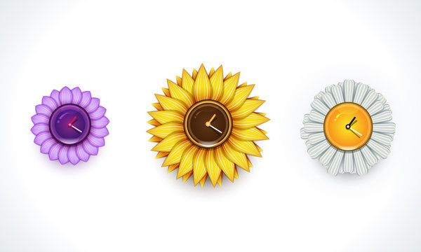 flowers clock